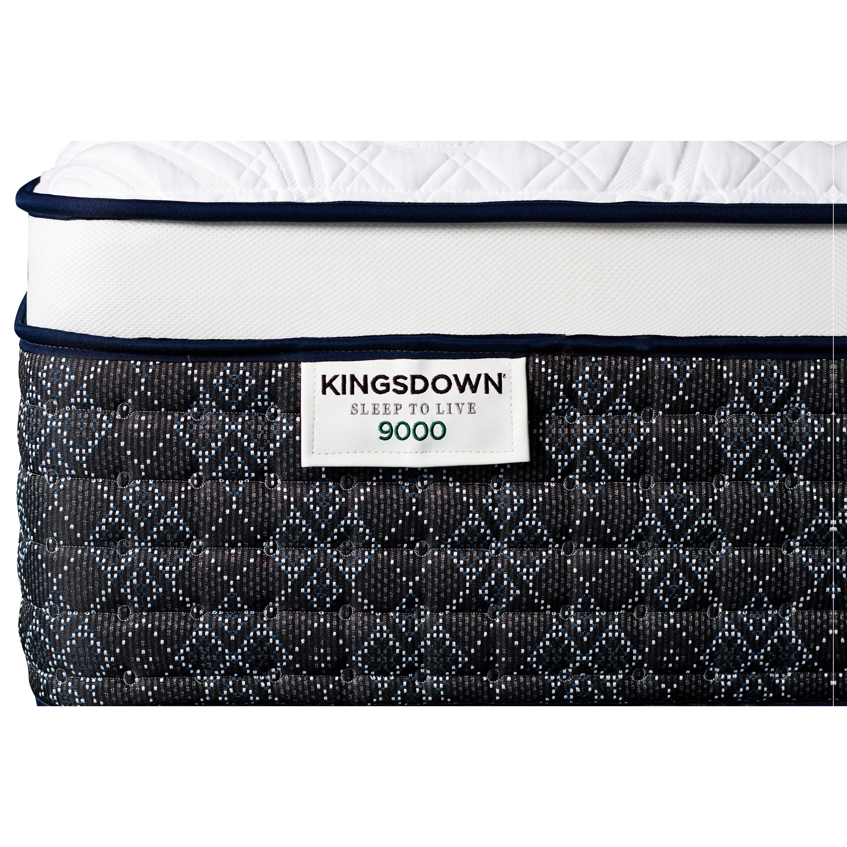 Kingsdown Sleep to Live 9000 Gold Blue ET 52142 Q Queen Plush Euro Top Pocketed Coil Mattress Stuckey Furniture Mattresses